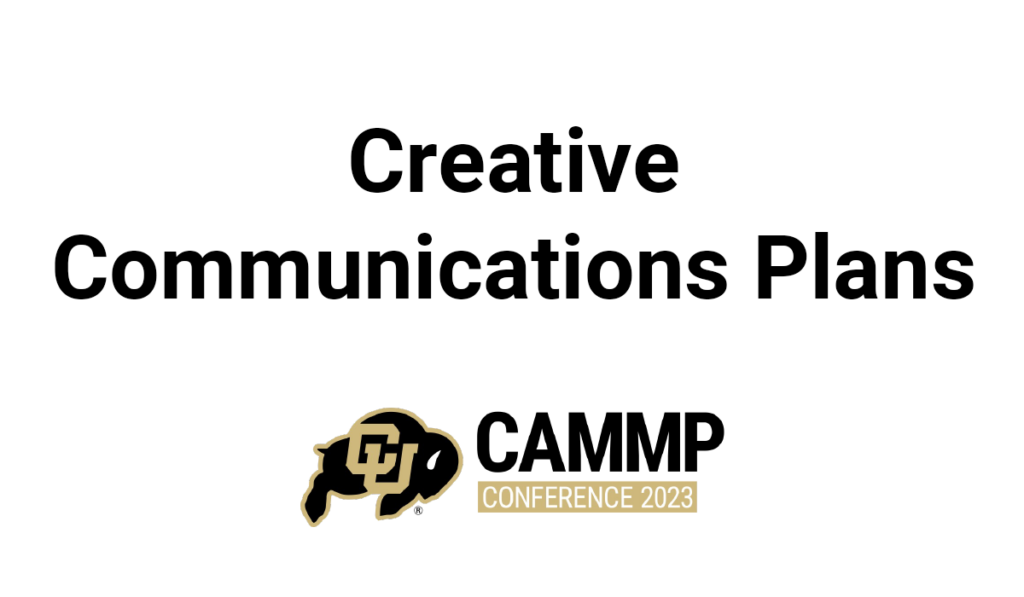 Creative Communications Plans
